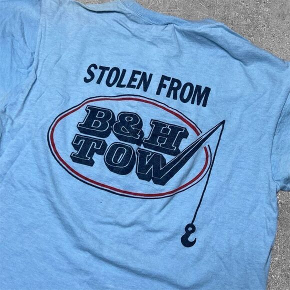 Vintage 70s 80s Cop Police Propaganda Take A Cop To Bed T Shirt Ched Tag Large - Picture 7 of 7